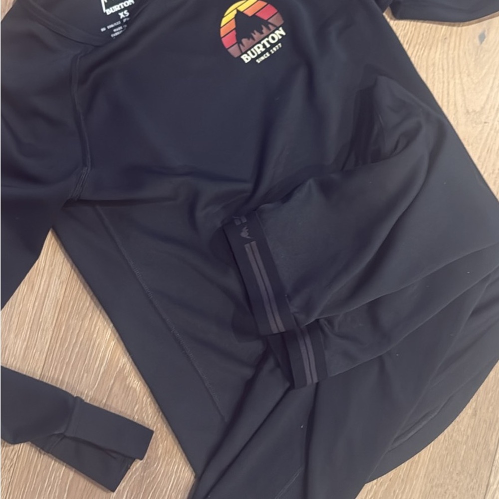 Burton Black Long Sleeve with Colorful Logo